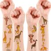 116 PCS Christmas Giraffe Face Temporary Tattoos Sticker Wild Jungle Animal Giraffe Birthday Party Decorations Supplies Favors Gifts Baby Shower Boys Girls Zoo Cute Fake Tattoo School Reward Themed