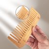 MoyRetty 2 Pieces Bamboo Hair Comb Wide Tooth Brush Handmade of Natural Bamboo Wood Anti-Static For Detangling and Styling Wet or Dry Curly Thick Wavy or Straight Hair For Men or Women