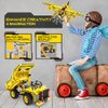 STEM / Building Toy for Ages 5, 6, 7, 8, 9, 10, 11, 12 Years Old Kid, Boy, Girl - 2-in-1 Truck Airplane Take Apart Toy, 361 Pcs DIY Building Kit, Learning Engineering Construction Toy, Ideal Gift
