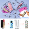 Duufin 20 Pieces Chapstick Holder Keychain Lip Balm Holder Neoprene Lipstick Keychain Holder with 20 Pieces Metal Clip Cords for Chapstick Tracker and Safeguard