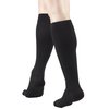 Truform 15-20 mmHg Compression Stockings for Men and Women, Knee High Length, Closed Toe, Black, Medium