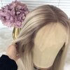 QDBOWIN QUEEN HAIR Blonde Wig Lace Front for Women Ombre Blonde Lace Front Wigs Natural Hairline Glueless Straight Hair with Baby Hair (22inch Lace Front Wig)