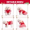 EXPAWLORER Dog Christmas Dresses for Small Dogs and Puppies, Girl Dog Dress Shirt Santa's Favorite Holiday Party Clothes Warm Cotton Skirt