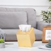Gold Tissue Box Cover,Tissue Box Cover Square,Gold Tissue Box Holders,Tissue Holder for Bathroom Accessories,Bathroom Tissue Holders