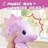 AWOTOY Baby Toys 0-6-12 Months,Musical Stuffed Animals Activity Soft Infant Toys with Multi-Sensory Crinkle, Rattle and Textures,Boys Newborn Baby Girl Toys, Seahorse, Purple