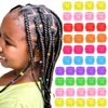 VENOFEN Colorful Acrylic Beads for Braids, Dreadlocks, and Hair Accessories - 50PCS Hollow Beads Bulk for DIY Jewelry Making, Kids and Women