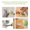 MTKO 3 Packs 2 in 1 Catnip Ball，Multi-Functional Interactive Cat Toy, Hedgehog Scratcher with Replaceable Catnip Ball,Moisture and Dust Resistant, Easy to Stick on Various Surfaces (3 Color