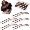 MTLEE 24 Pcs U Shaped Hair Pins, Ballet Bobby Pins for Updo with Storage Box, Metal U Bun Hair Forks for Women Girls, Thick, Thin, Long, Curly Hair(Brown, 3 Inch)