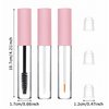 uadbau 3 Pack 10ml Clear Mascara Tube with Wand, Empty Eyeliner Tube and Empty Lip Gloss Tubes, Premium Eyelash Cream Container Bottle with Leak Stoppers, Ideal Kit for DIY Cosmetics…