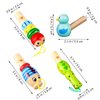 7Pcs Wooden Whistle for Kids, Cute Cartoon Animal Bird Whistle Set, Musical Instrument Early Learning Props Party Favors for Girls Boys