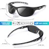 RIVBOS Sports Sunglasses for Men Women Polarized UV Protection Fishing Driving Shades Cycling RB833-black& Grey