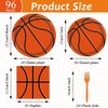 96Pieces Basketball Plates and Napkins Party Supplies Basketball Tableware Set Basketball Party Paper Plates Basketball Birthday Party Decorations Sport Party Plates For Kids Boys Serves 24 Guests