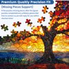 Stained Glass Puzzle, Glass Tree Puzzles for Adults 300 Pieces, Stained Tree of Life Puzzle 300 Pieces, Creative Games and Holiday Party Gifts, Fun and Challenging Family Games, 20.5 x 15 inches