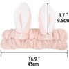 NT-ling 2 PACK Wash Headband, Bunny SPA Skin Care Hairlace, Soft Facial Headband Head Wrap,Rabbit Ear Makeup Washing Face Shower Bath Bands Hair Accessories,Easter Cosplay Costume (Blue+Pink)