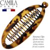 Camila Paris CP1578 2 Pack French Banana Clip Hair Comb Classic Girls Updo Flexible Ponytail Holder Interlocking Banana Combs, Fashion Durable Styling Hair Accessories for Women, Made in France