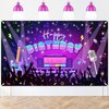 Avezano Karaoke Party Decorations Karaoke Backdrop Music Happy Birthday Party Banner Guitar Rock and Roll Birthday Photography Background for Kids Adults 70.8x43.3