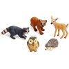 Forest Animal Figures Cake Toppers, Woodland Creatures Toy Figurines Set (5pcs Forest Animals)