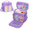 GRAOSO Carrying Case Compatible with Little Tikes Story Dream Machine Books Starter Set, Toy Storage Bag with Handle and Shoulder Strap for Storybook, Character, Accessories, Purple, Bag Only