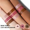 3Pcs Cream Contour Stick Makeup Kit,Shades with Highlighter Stick,Blush Stick and Bronzer Contour Stick for Sculpt the Cheeks,Long Lasting,Waterproof,Matte & Dewy Finish,LIGHT MEDIUM (#02,05,06)