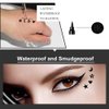 FATUXZ Double-headed Liquid Eyeliner Pen Stamp Super Slim Gel Felt Tip Waterproof Long Lasting Makeup Tool(Heart/Moon/flower/Star Shape Stamp Pen, 4 Styles/Set)