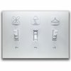 Visual Light Switch Sticker Labels - Bedroom & Bathroom Theme, White, 2D Design, 24PCS