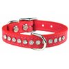 OmniPet Signature Leather Crystal and Leather Dog Collar, 10", Salmon