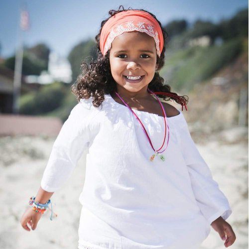 Peppercorn Kids Girls Eyelet Flower Bandana Headband - Pink (3-12 Y)