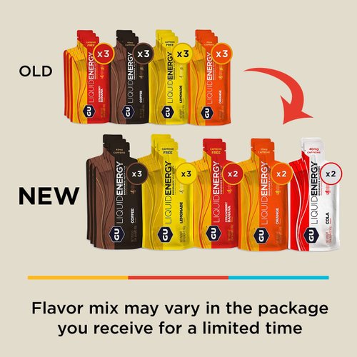 GU Energy Liquid Energy Gel With Complex Carbohydrates, Vegan, Gluten-Free and Dairy-Free On-the-Go Energy for Any Workout, 12-Count, Assorted Flavors