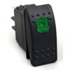 Amarine Made 12v 20 Amp Waterproof LED On/Off Boat Marine SPST 3P Rocker Switch with Light (Green)