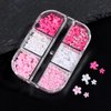 3D Flowers for Nails, 3D Flowers Nail Charms, Metal Butterfly Nail Charms with Nail Gems, Pink White Acrylic Flowers for Nail Decoration, Y2K Nail Art Accessories, Nail Decoration Kits for Women