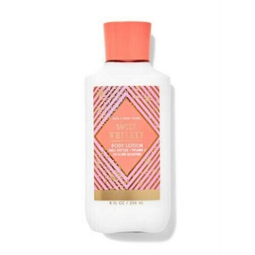 Bath & Body Works Sweet Whiskey Body Lotion 8 Ounce Pink and Gold Starburst Label