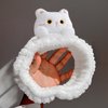 Cute Cat Ear Headband for Washing Face, Cat Ear Spa Headband for Women, Soft, Plush, Absorbent Makeup Hairband for Women Spa Skincare Headband Cat Ear Makeup Headband for Face Washing (White)