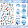Motipuns 48 Sets Winter Craft Kit DIY Felt Animal Polar Sticker Set Winter Ornaments Kit Make Your Own Felt Animal Polar Decals Decorations for Christmas Arts and Crafts Party Favors Supplies