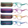 EYEGUARD 4 Pack Reading Glasses for Women Fashion Colorful Gradient Readers