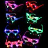 24 Packs LED Glasses for kids Glow in the dark Party Supplies Favor,6 LED 6 Shapes Glasses Flashing Plastic Light up Glass Toys Bulk 3 Replaceable Battery fit New Year Eve Party Supplies Holiday
