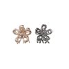 Generic Tiny small dark silver or rose gold flower metal hair claw clip (Primary color: Dark silver), 1 Count (Pack of 1)