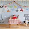 Airplane Party Decoration Hanging Swirls Retro Biplane Party Streamers Decor Supplies 24pcs Kids Birthday Party Decor Banner, Assembled and Ready to Use