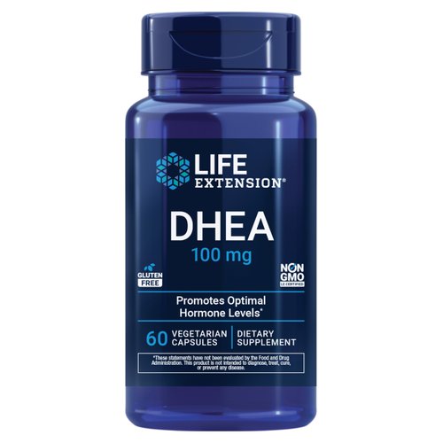 Life Extension DHEA 100 Mg Vegetarian Capsules, 60 Count