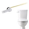 iFealClear Toilet Tank Flush Lever Replacement, Universal Front Mount Handle Toilet Tank Trip Lever with Stainless Steel Flapper Chain, Easy Install, Solid Brass Material, Chrome Finish