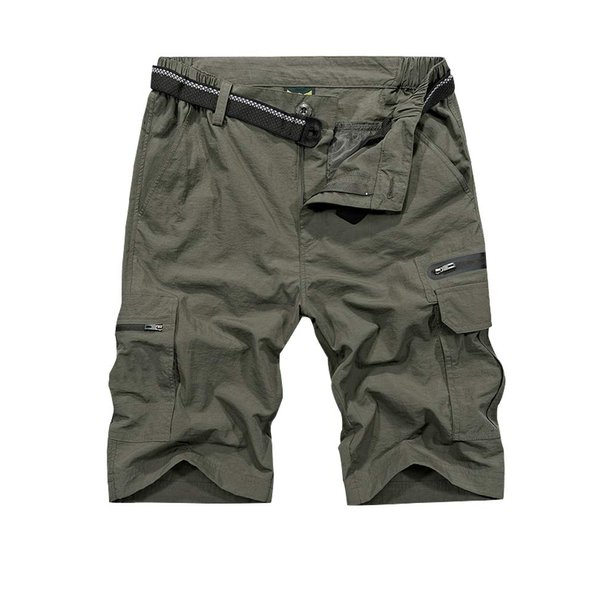 Jessie Kidden Mens Outdoor Casual Expandable Waist Lightweight Water Resistant Quick Dry Fishing Hiking Shorts #6222-Army Green,30