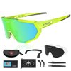 X-TIGER Polarized Sports Sunglasses with 3 Interchangeable Lenses,Mens Womens Cycling Glasses,Baseball Running Fishing Golf Driving Sunglasses
