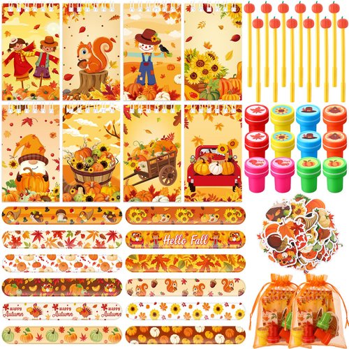 Seajan 110 Pcs Fall Party Favors Thanksgiving Party Favors Autumn Thanksgiving Piñata Stuffer Fall Thanksgiving Day Reward Gift Fall Goodie Bag Filler for Thanksgiving Day Fall Harvest Party Supplies