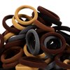 CYWLIFE Hair Ties Rubber Bands for Women Girls Thick Cruly Hair, 100 PCS Brown, No Crease No Damage Soft Elastics Hair Ties