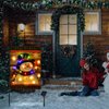 Lighted Winter Garden Flag for Outside, Led Snowman Garden Flag, Winter Yard Flag Winter Garden Flags 12x18 Double Sided for Outdoor Yard Garden Lawn Decoration