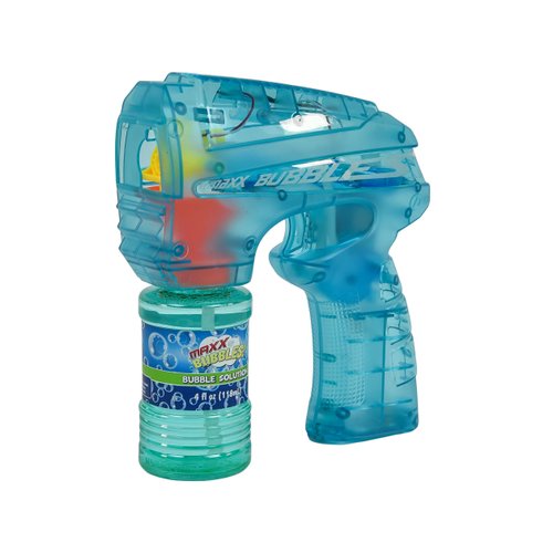 Bubble Blaster with LED Light Bubble Blower Toy with Non Toxic Bubble Solution, Summer Fun, Outdoor Birthday Party Favors for Kids, Color May Vary 3+
