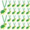 KeeStar 24 Pack Turtle Necklace Party Favors for Sea Turtle Under the Sea Ocean Baby Shower, Birthday Party, School Carnival Rewards, Photography Props, Home Decorations, Classroom Prize