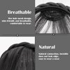 FERCAISH Front Hair Bangs Wigs Headband, Front Hair Bangs Fringe Hair Extensions Synthetic Wigs Headband for Women Girls (Black)