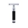 Edwin Jagger DES86RCBLAMZ Short Handled Classic Double Edge Manual Eco-Friendly and Reusable Safety Razor for Men and Women for Shaving Cream or Soap Fits All DE Razor Blades (Black Rubber Coated)