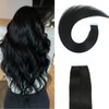 Tape in Hair Extensions Human Hair 24Inch Jet Black Tape in Hair Extensions 50g Seamless Skin Weft Pu Tape in Hair Extensions 20 pieces Real Human Hair Tape in Extensions for Black Women