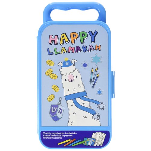 Blue Hanukkah Activity Set - 27-Piece Set | Assorted Paper, Marker & Sticker Decorations - Perfect for Party Favors, Giveaways & Creative Fun